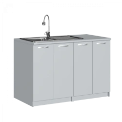 Laboratory Sink Cabinet with 4 Swing Doors