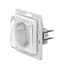 Caduceus Aling Prestige Hidden Socket with Grounding, 16A, 250V, White