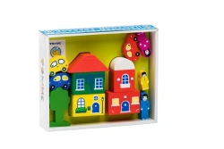 Colorful Town Building Set Green (14 Pieces) Model 8688-4