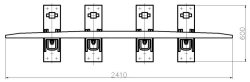 Counter Rail SP850 Profile with Complete Padding Set and Fasteners for SP R65 Model 1/6 Project MП380.00
