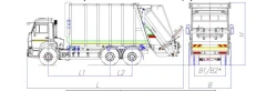 Special Garbage Truck Model MK-4549-07 with Rear Loading