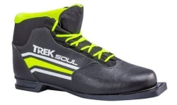 TREK SoulNK1 Black Ski Boots with Neon Lime Logo