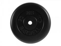 Rubber Coated Disc Standard, Black, 26mm, 20kg MB-PltB26-20