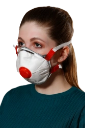 Filtering Half-Mask Respirator for Aerosol Protection with Additional Gas and Vapor Defense "SPIR-313AE" FFP3 R D