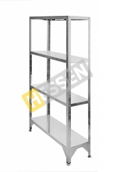 Stainless Steel Rack with Solid Shelves C-1.6*10*4/4