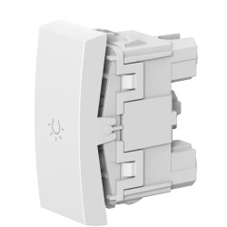 Caduceus Aling Mode Hidden Installation Light Switch 10A 250V 1M White Art. 659.0