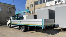 Cargo Platform Vehicle 4389Z8 with Folding Sides and Crane on KAMAZ Chassis