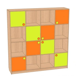 Children's Toy Storage Wall "Rubik's Cube" SI-KR16-F4