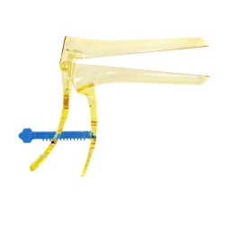Disposable Gold Polymer Gynecological Mirror Kusko No. 2 (M) with Central Rotating Lock
