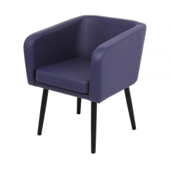 Metal Frame Chair with Artificial Leather Upholstery, Model SM4
