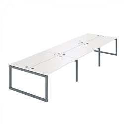 Double Workbench with Metal Frame for 6 Workstations - SMS6-O-14K.149.Pr25
