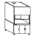 Laboratory Exhaust Cabinet with Built-in Pedestals SHV-1