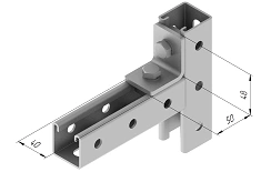 90-Degree Corner Plate with 2 Holes SMA 621