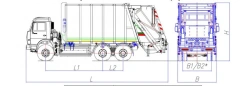 Special Garbage Truck with Rear Loading MK-4548-G8