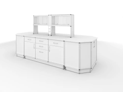Island Work Table OS-3 for Standing and Sitting Operators