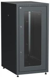 LINEA E 18U Floor Cabinet 600x800mm with 2 Glass and Metal Doors LE05-18U68-GM