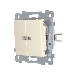 Dual Switch Mechanism with Indicator, Model S510-440, Ivory Color