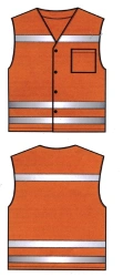 Women's High-Visibility Signal Vest with Oil-Water Repellent Finish, Model J-1