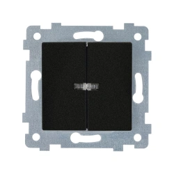 Axiom" Anthracite Two-Button Switch Mechanism with Indicator S510-450