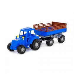 Master Blue Tractor with Trailer #2 (Mesh) 84781