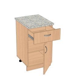 Kitchen Cabinet with 1 Door and Pull-Out Drawer 500*600*850 mm TRЯ-1.5