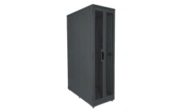 Floor-standing Black Telecommunications Server Cabinet 19", Model: ШТ-НП-С-П2П-Ч