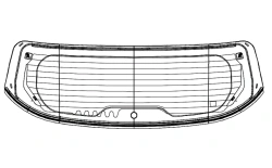 00479TRW00002 / 6303101XST11A / Rear window assembly / Backlite ASSY, RR