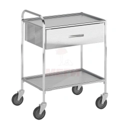 Stainless Steel Mobile Manipulation Table with Wheels, 2 Shelves & Drawer - SM548-MSK(MSK-5548)