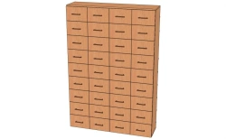 File Storage Rack with Metal Drawers, Model STK