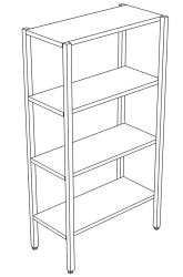 Wooden Shelving Unit for Storage and Display