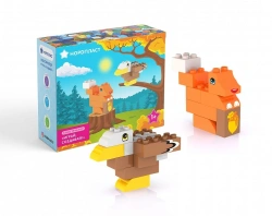 Wildlife Construction Set "Play, Create" (Squirrel and Eagle - 18 pcs)