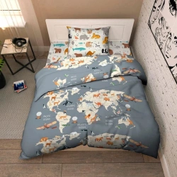 Children's Cotton Bed Linen Sets with Duvet Covers, Sheets, and Pillowcases