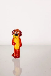Handcrafted Glass Christmas Ornament "Once Upon a Dog