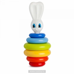Bunny Stacking Rings Toy - Mini Pyramid with Rings