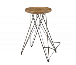 Elegant Bar Stool with Oak Seat - Sheffilton SHT-ST16/S66