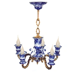 Caprice 5-Arm Chandelier Porcelain 472x472x585mm