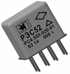 Sealed Electromagnetic Relay for Low Voltage Circuits with Dual Contacts RES52-T