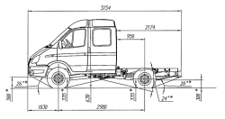 2-Axle Chassis for All-Wheel Drive Truck, Modification 231073