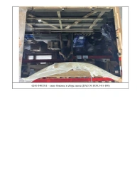 Left Side Window for Trolleybus 6241-5403511, Gray, 1409x1900 mm