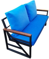 Loft Style Sofa "ALEX" - Metal Frame, Multiple Sizes