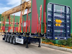 Four-Axle Timber Transport Semi-Trailer PN-41L with BPW HSFALM 9010-15 V36 Axle