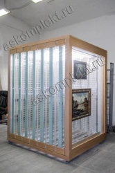 Retractable Vertical Display Showcase with Metal Frame "ASKomplekt