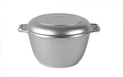 Aluminum Casserole with Lid and Frying Pan 3L (Uncoated) TM Kukmara