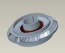 Floating Impeller Wheel Assembly with Washers, MT5A-250, 22mm Shaft