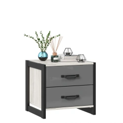 Nightstand Techno LD.678100.000 (White Craft Oak/Grey Slate)