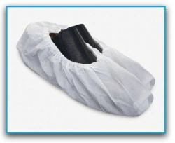 Medical disposable non-sterile non-woven shoe covers with one elastic band 40x15cm