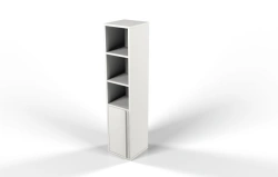 Narrow Document Shelf with Doors at the Bottom Rk21