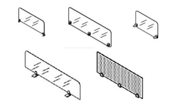 Acrylic Screen for Office Wooden Furniture