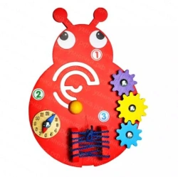 Educational Busy Board "Ladybug" Caramel BZ4-004