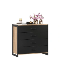 Techno LD.678110.000 Chest of Drawers (Golden Oak/Black)